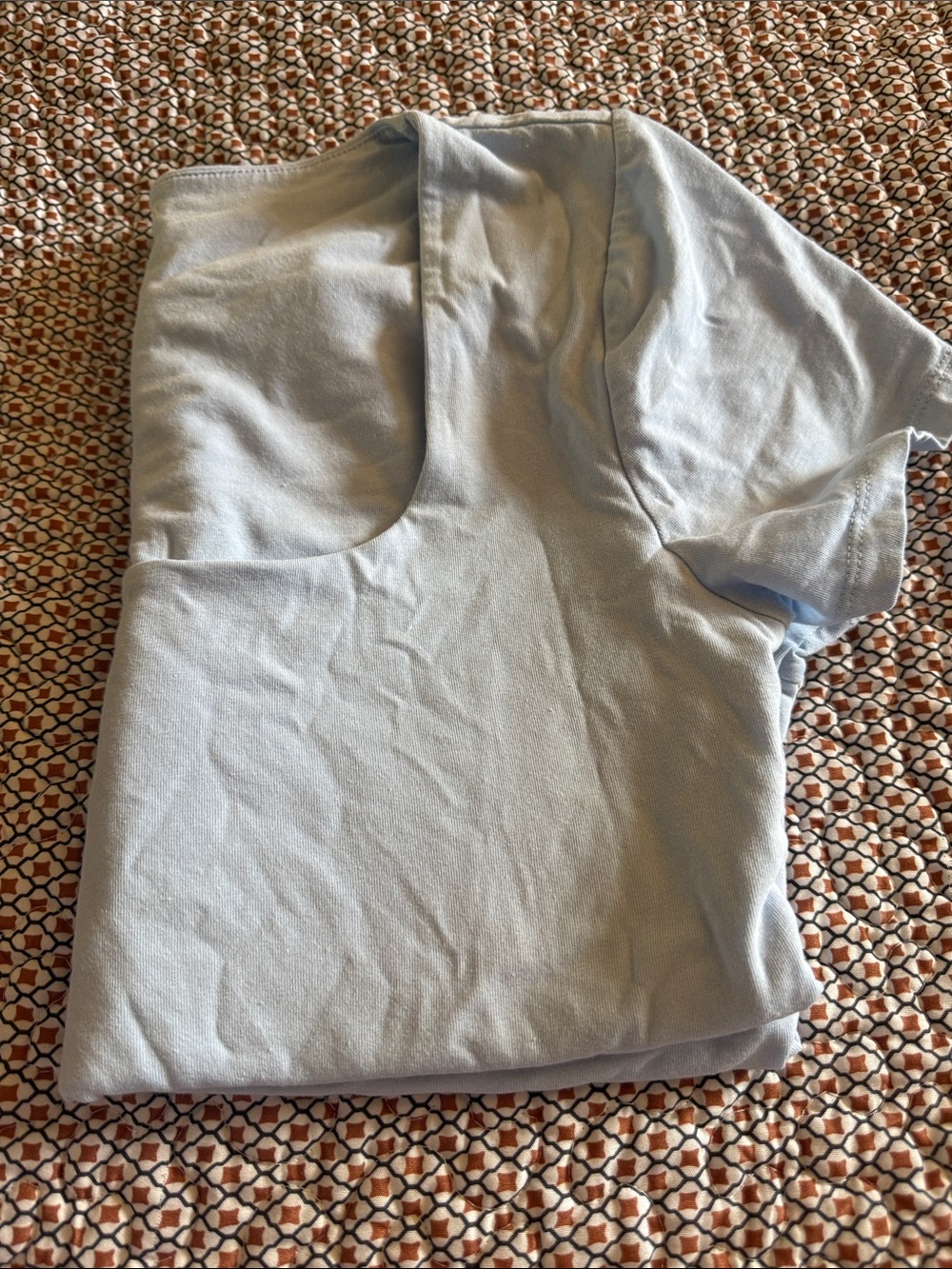 Old Navy Light Blue Scoop Neck Short Sleeve Tee